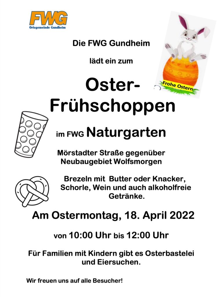 Einladung der FWG zum Ostermontags Frühschoppen